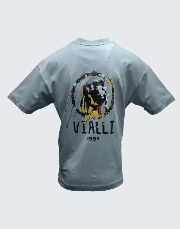Vialli Layfu Short Sleeve T-Shirt Baby Blue Men