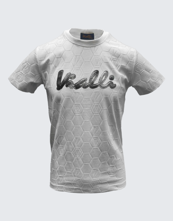 Vialli Lectra Short Sleeve T-Shirt Off White Men
