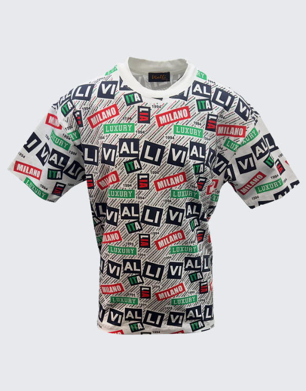 Vialli Lenzo Short Sleeve T-Shirt In White Men