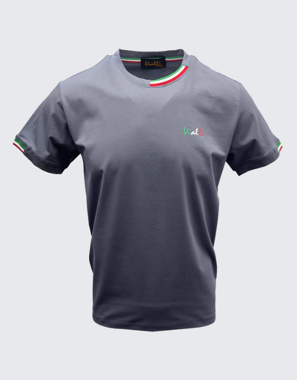 Vialli Nando Short Sleeve T-Shirt In Grey Men
