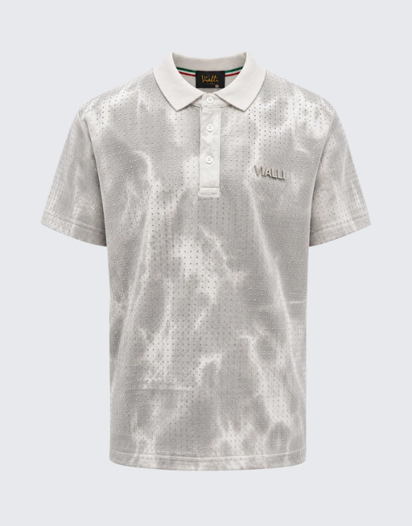 Vialli Naqba Short Sleeve Golfer Grey