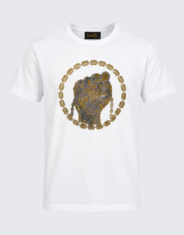 Vialli Nasty Short Sleeve T-Shirt White