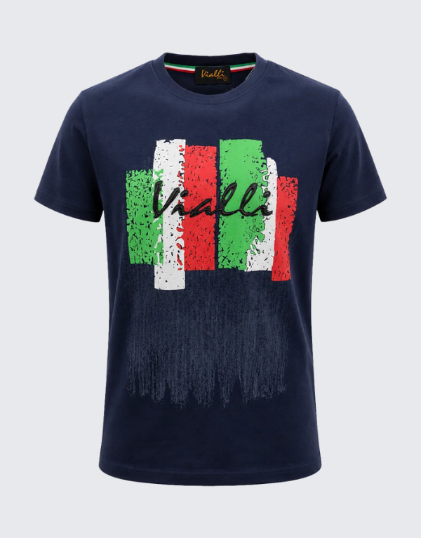Vialli Nelson Short Sleeve T-Shirt Navy