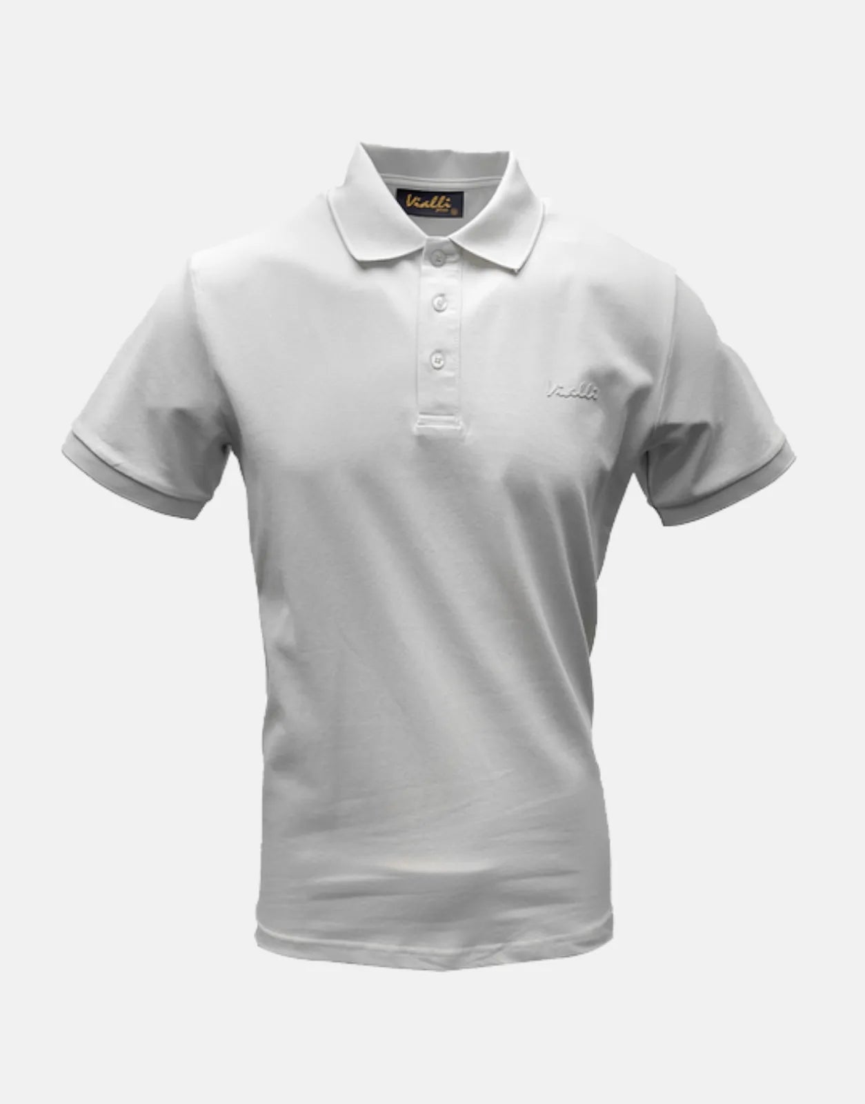 Vialli Dollar Short Sleeve Golfer Light Grey Men.