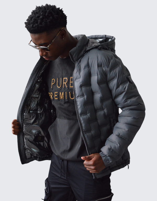 Pure Premium Flight Jacket Grey/Silver