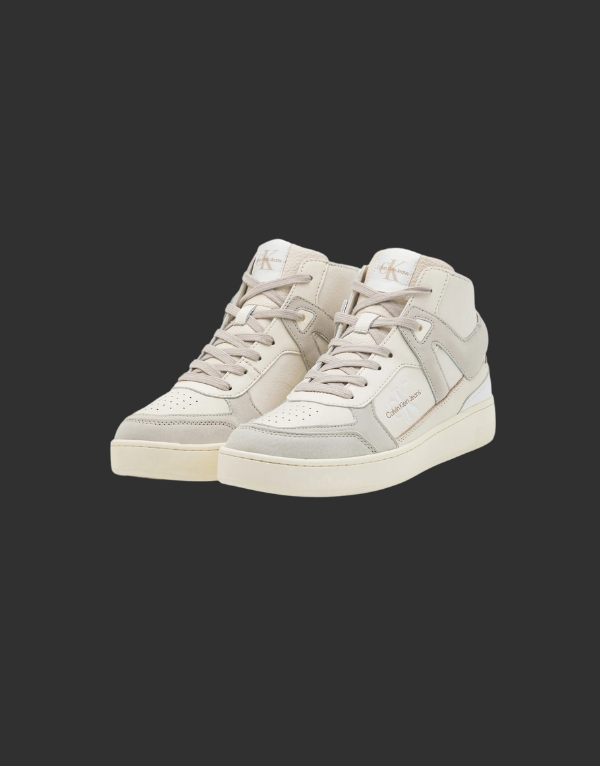 Calvin Klein Basket Cupsole Mid Wht Mult