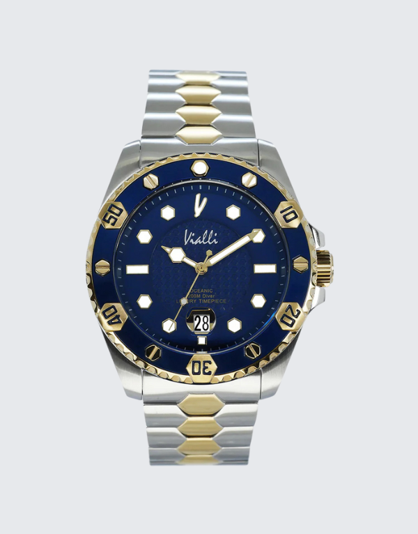 Vialli Two Tone Elba Ocean Watch In Blue2 For Men