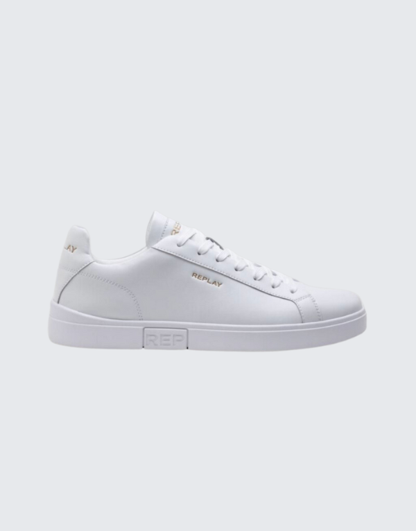 Replay Sneakers In Gold And White Mens