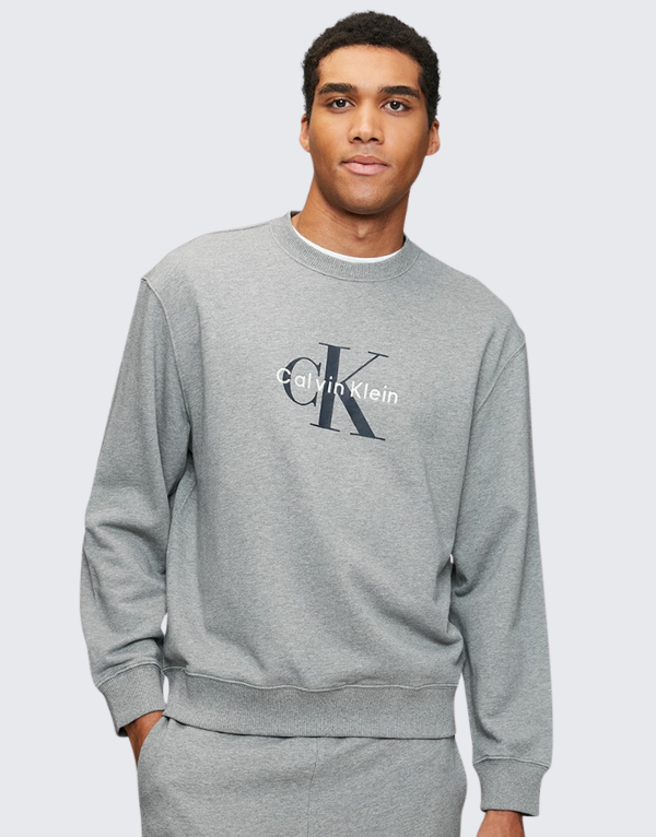 Calvin Klein 350 Terry Mono Sweater Grey  Men
