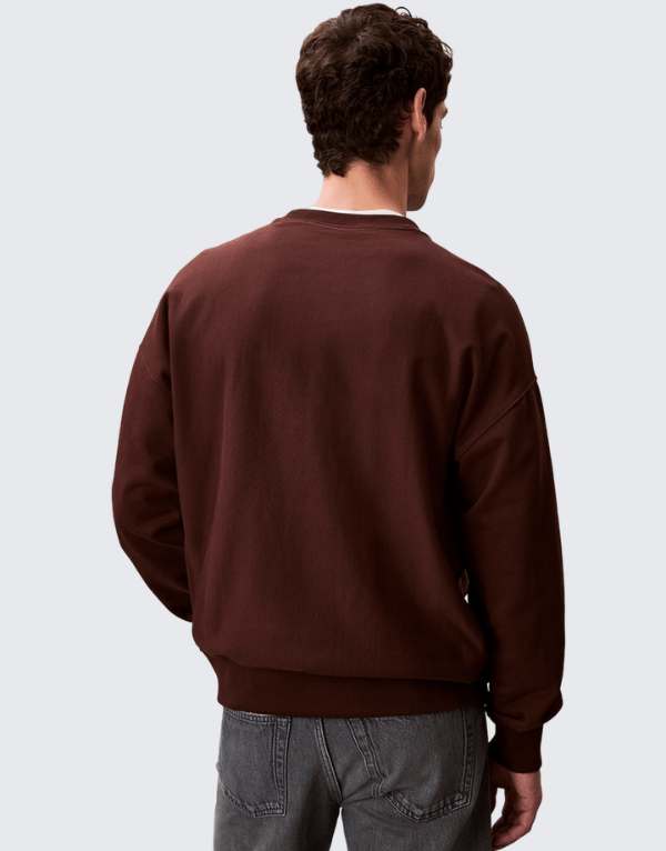 Calvin Klein 350 Terry Monologo Sweater Dark Brown Men