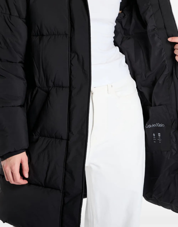 Calvin Klein Belted Midweight Puffer Jacket Black Women