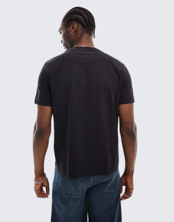 Calvin Klein Chenille Monologo T-Shirt In Black Men