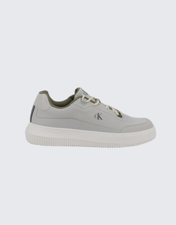 Calvin Klein Chunky Cupsole Tech Ripstop Sneakers In Light Grey Men