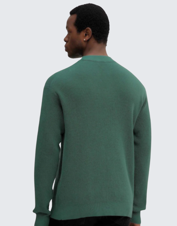 Calvin Klein Easy Cotton Waffle Knit Sweater Green