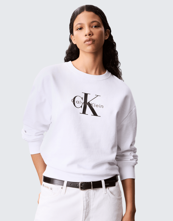 Calvin Klein French Terry Sweater White Men