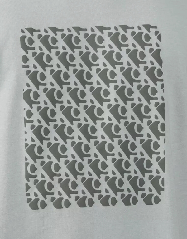 Calvin Klein Macro Aop Puff Short Sleeve T-Shirt Light Grey Men