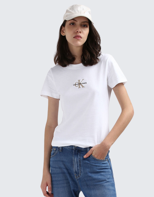 Calvin klein slim fit white t shirt online