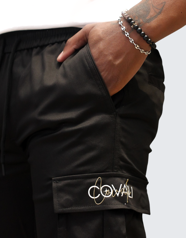 Covali Cargo Pants In Black For Men
