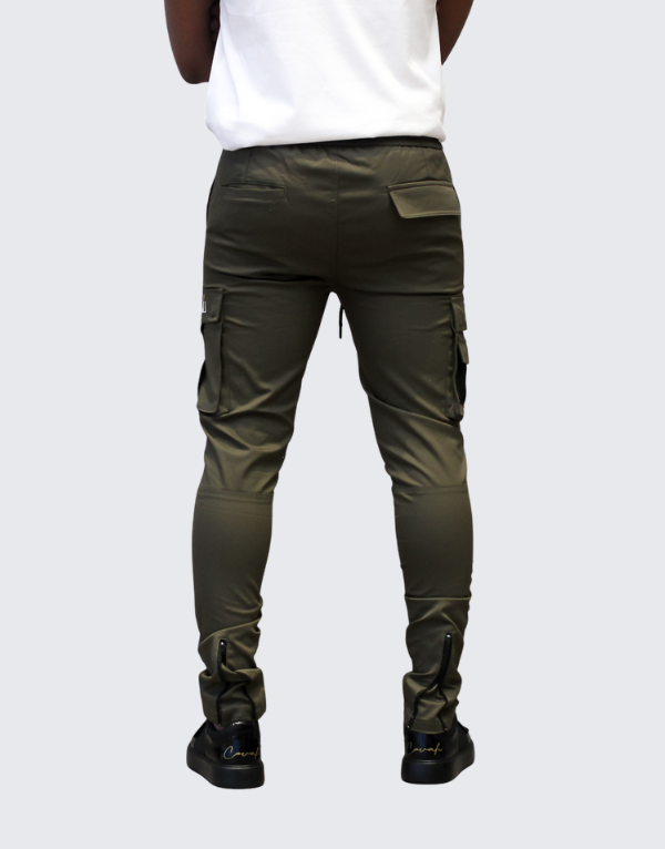 Covali Cargo Pants In Military Green For Men