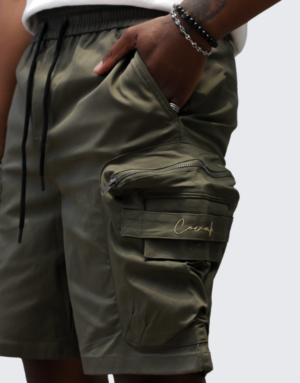Covali Cargo Shorts In Military Green Men