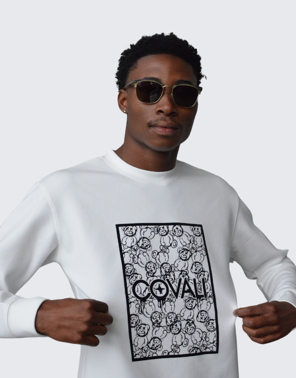 Covali Forio Sweater In Off White Men