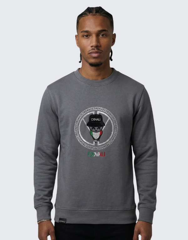Covali Italiano-S Sweater Dark Grey Men
