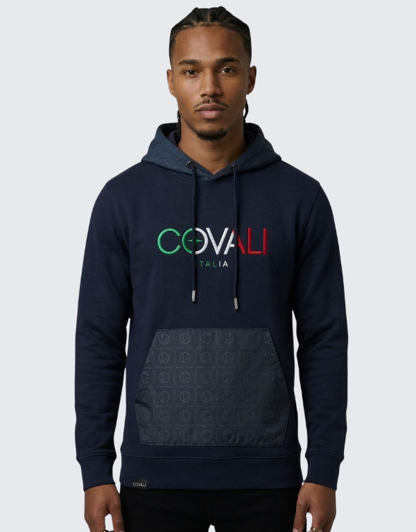 Covali Marino Hoodie Navy Men