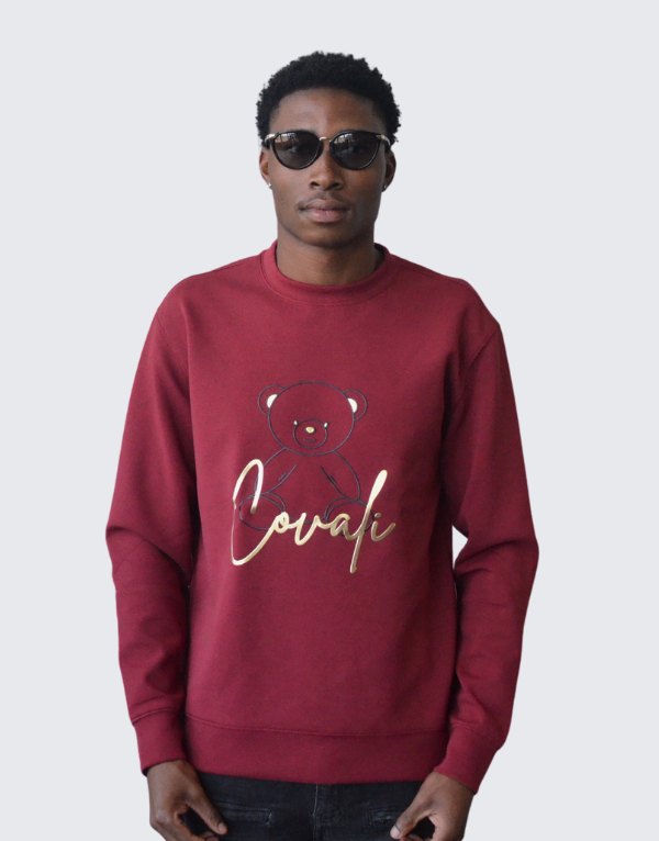 Covali Vitrala Sweater In Burgundy Men