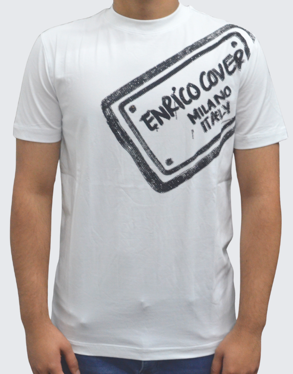 Enrico Coveri Bling Short Sleeve T-Shirt 07 White Men