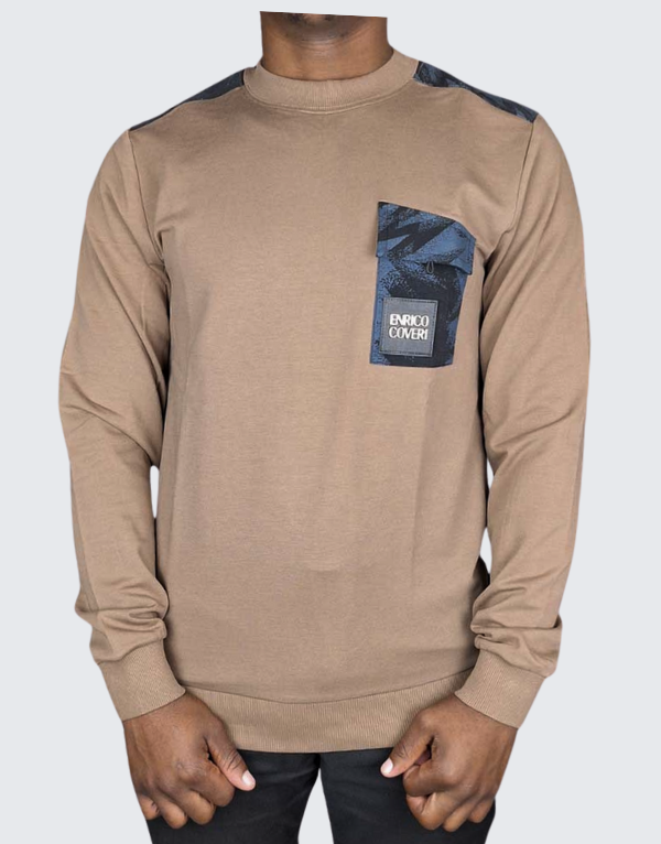Enrico Coveri Sweater In Camel Men