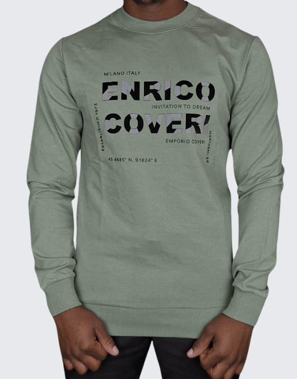 Enrico Coveri Sweater In Grass Green  Men