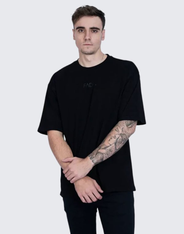 Fade Essential Boxy Short Sleeve T-Shirt Black Men