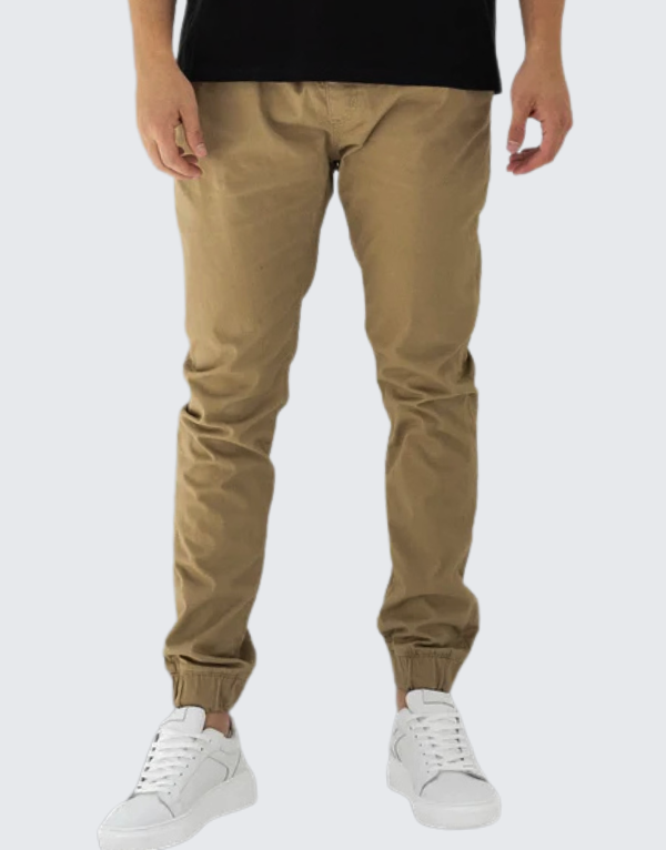 Fade Essential Cuffed Jogger Stone And Brown Men
