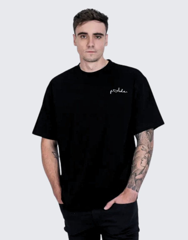 Fade Signature Boxy Short Sleeve T-Shirt Black Men