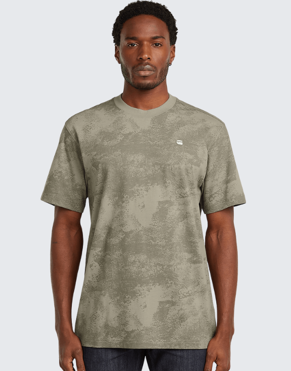 G-Star Raw Aop Short Sleeve T-Shirt Elephant Skin Men