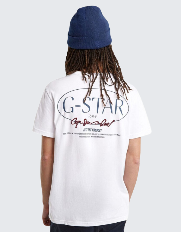 G-Star Raw Circle Back Short Sleeve T-Shirt White Men