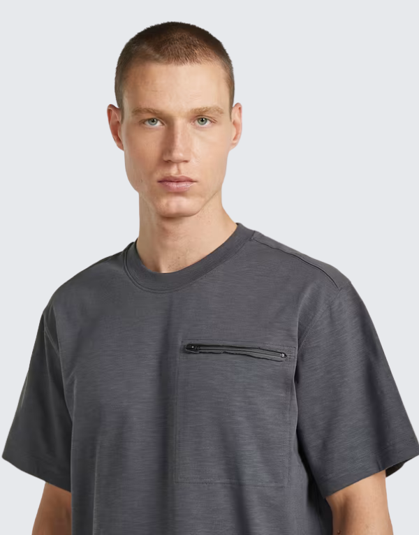 G-Star Raw Distressed Zip Pocket Short Sleeve T-Shirt Orphus Men