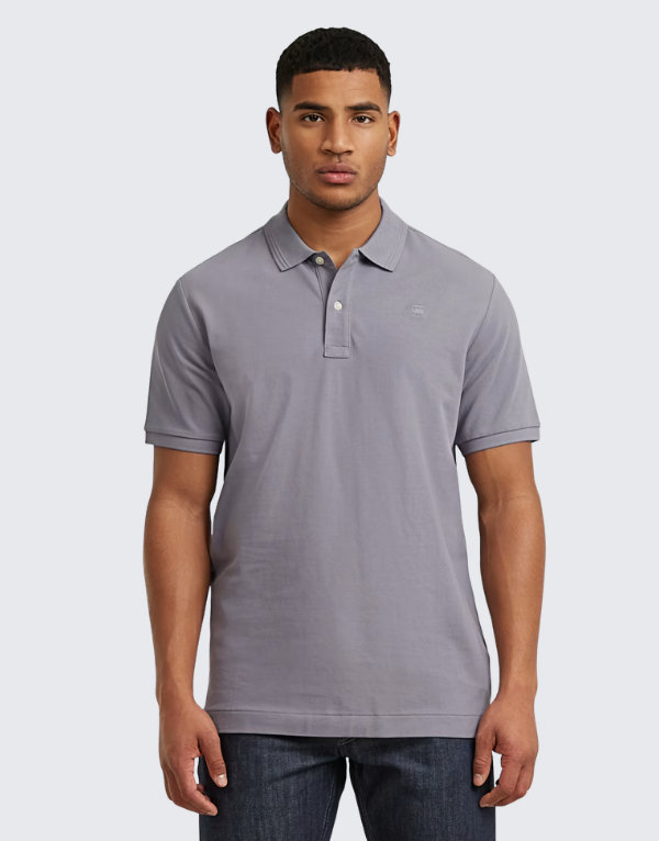 G-Star Raw Dunda Slim Fit Short Sleeve Polo Shirt Quicksilver Men