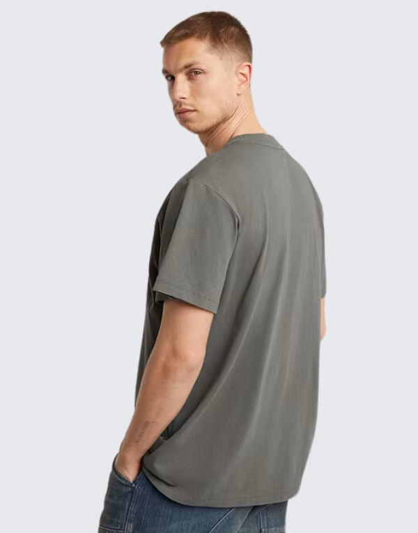 G-Star Raw Flock G-Script Loose Fit Short Sleeve T-Shirt In Gs Grey Men