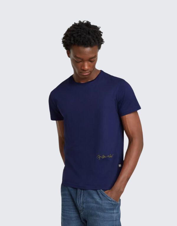 G-Star Raw Circle Back T-Shirt Imperial Blue Men