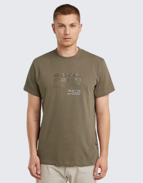 G-Star Raw Originals Short Sleeve T-Shirt In Turf Green For Men G-Star Raw Originals Short Sleeve T-Shirt In Turf Green For Men
