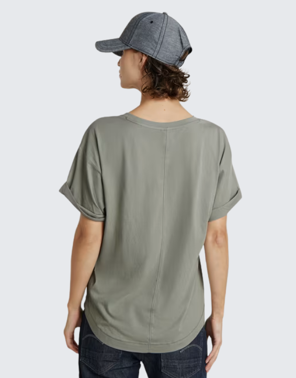 G-Star Raw Rolled Up Short Sleeve T-Shirt Granite Green