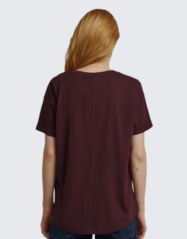 G-Star Raw Rolled Up Short Sleeve T-Shirt Maroon
