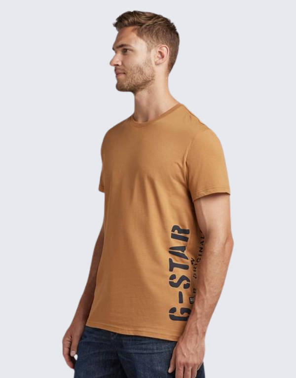 G-Star Raw Side Stencil Rt Short Sleeve T-Shirt Chipmunk Men
