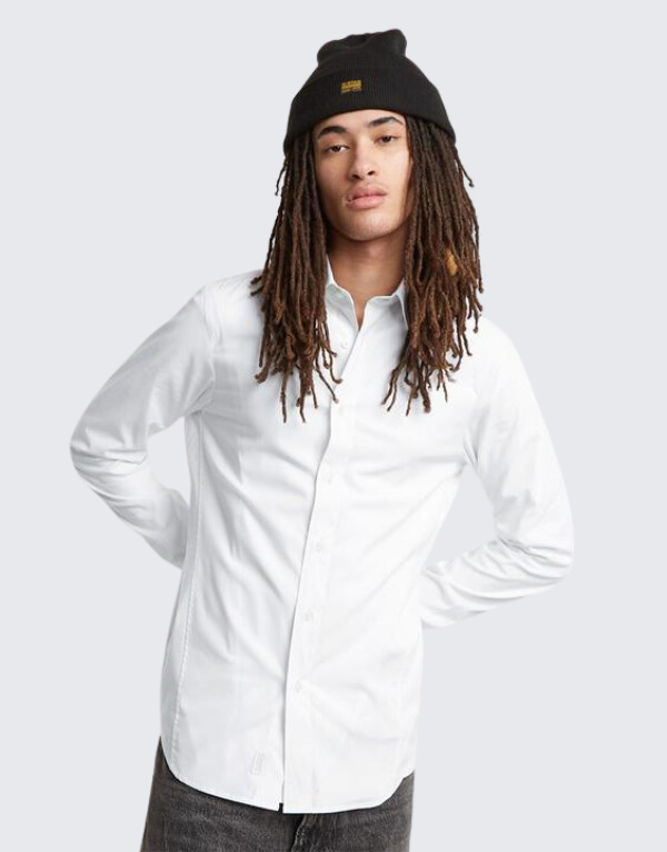 G-Star Raw Uniform Slim Long Sleeve Shirt White Men