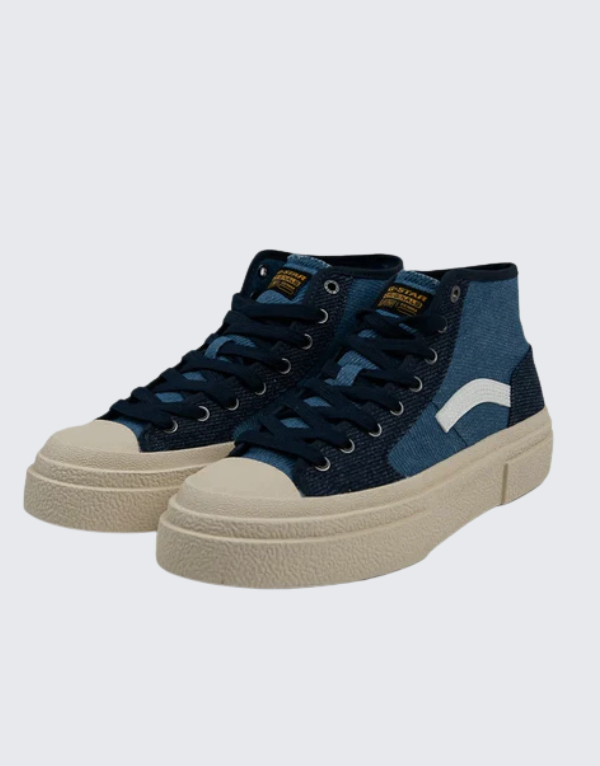 G-Star Raw Vodan Mid Denim Sneakers Dark Navy And White Men