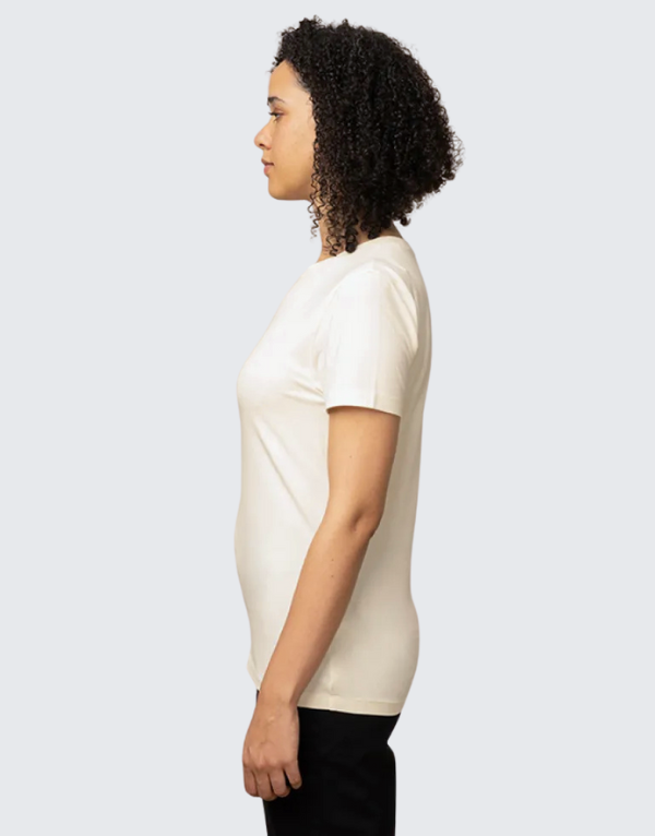 Polo Anna Printed Short Sleeve T-Shirt In Off White Womens