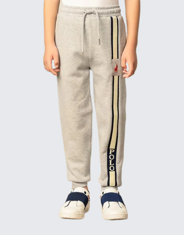 Polo Boys Gavin Jogger Pants In Grey Kids