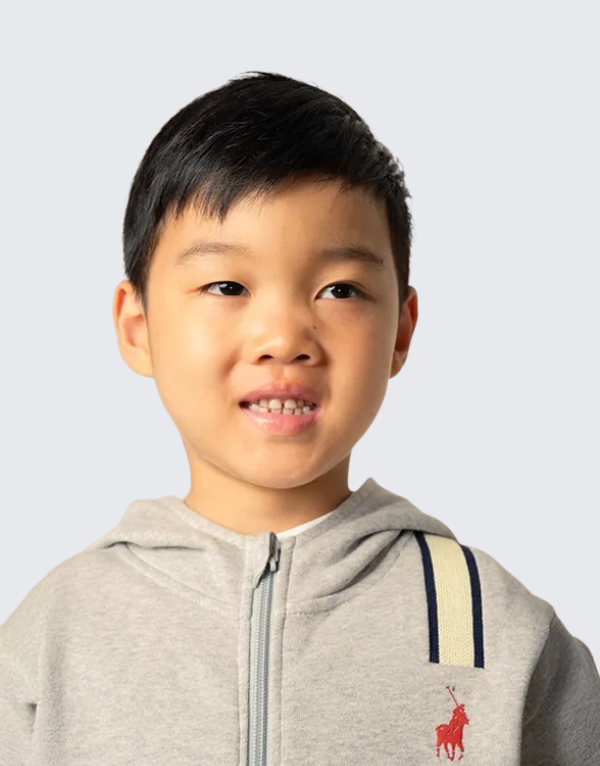 Polo Boys Gavin Zip-Through Hoodie In Grey Kids