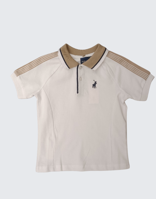 Polo Boys Jackson Raglan Golfer In White Kids